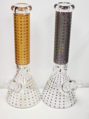 14" 7mm Polka Star Glass Beaker