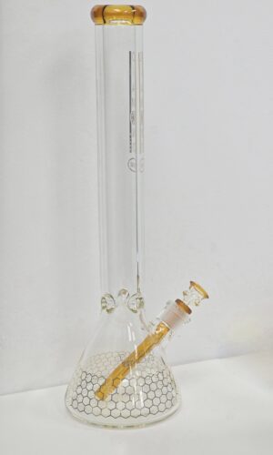 Diamond Glass 18" Beaker Honeycomb 9mm