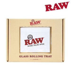 Raw Mini Glass Rolling Tray Clear