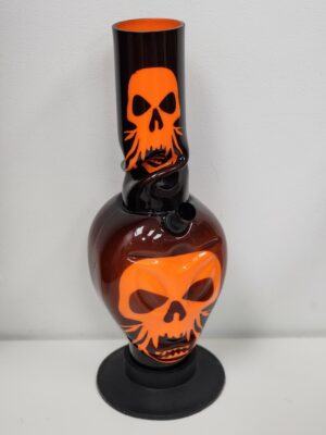 Acrylic 12" Orange Skull Bong