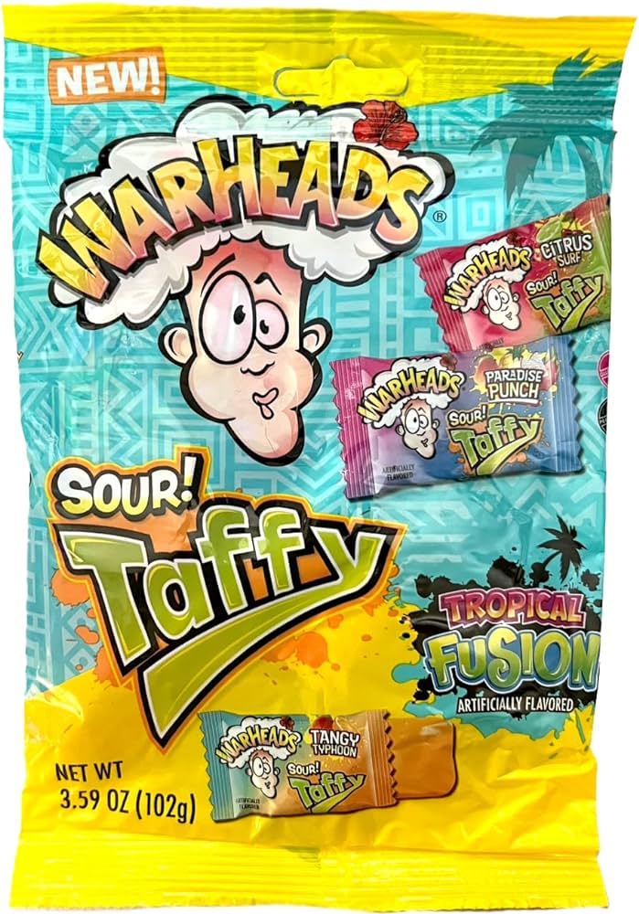 Warheads Sour Taffy Tropical fusion 102g