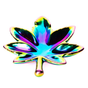 Porcelain Leaf Ashtray Rainbow