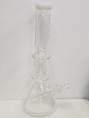 Scan 15" Perc clear white bong