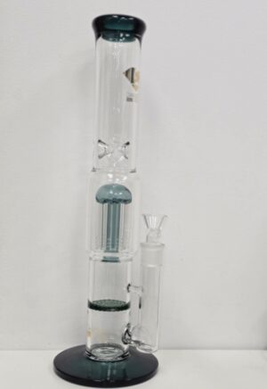 Diamond glass 16" Double Perc Bong LG