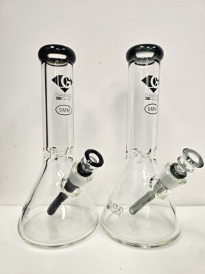 Diamond Glass 12" 9mm Clear w/Black