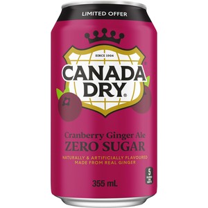 Canada Dry Zero Cranberry Ginger ale 355ML