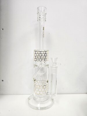 Diamond Glass 15" Honeycomb Recycler Bong