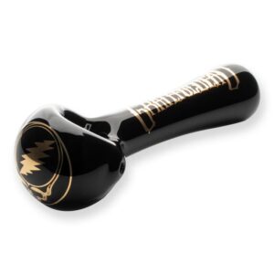 Grateful Dead GEAR Premium® 4.5" Black & Gold Steal Your Face Spoon Hand Pipe