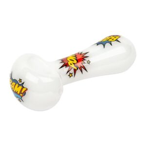 Red Eye Glass 4" White Comic Pipe