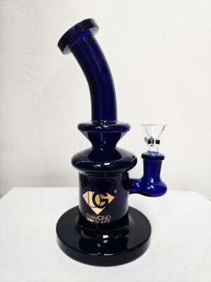 Diamond Glass 8" Blue Bong