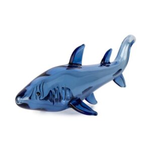 Red Eye Glass® 6" Sapphire Blue Shark Hand Pipe - Limited Edition