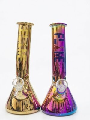 Flame 8" Bend Metallic Bong