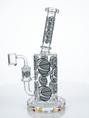 Flame 10" Baseball Grey Dab Rig