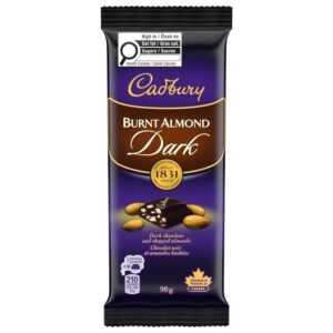 Diary Milk Burnt Almond Dark Chocolate 90g